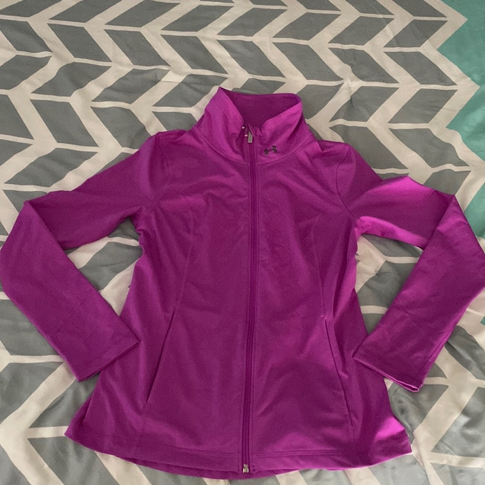 Under Armour All weather gear fitted zip up jacket. Purple. Women’s Medium